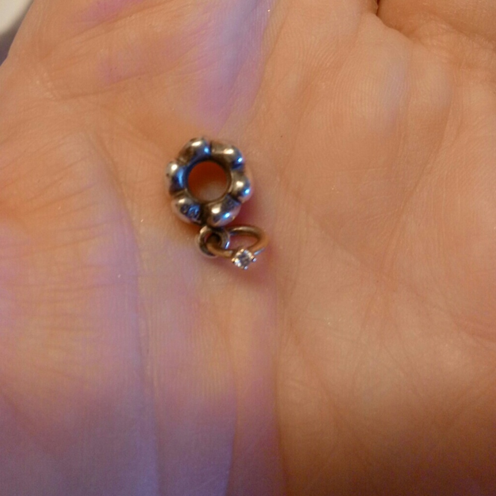 Engagement Ring Pandora Bead with diamond